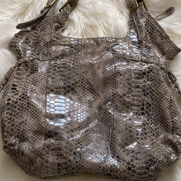 Elliott Lucca Handbag | Hobo Style | Snakeskin/Leather | EUC - Picture 1 of 16